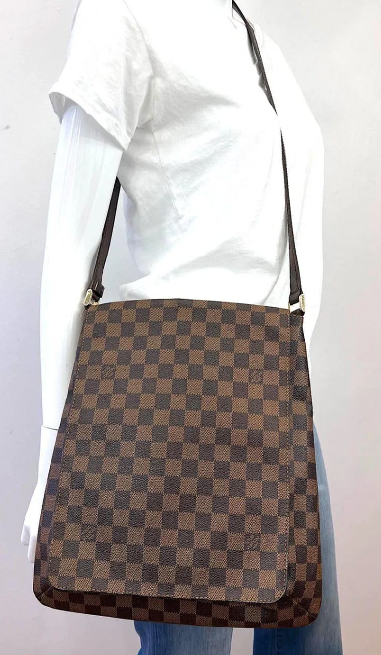 LOUIS VUITTON Musette Salsa GM Damier Ebene Crossbody Bag